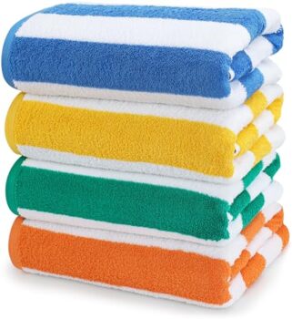 Utopia Cabana Stripe Beach Towels - 4 Pack