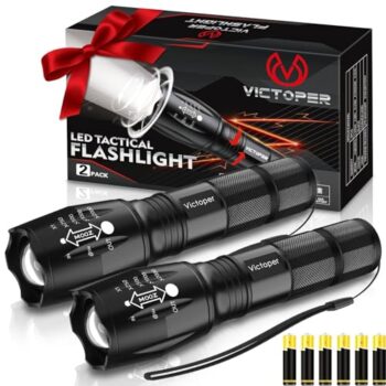 Victoper 2-Pack LED Flashlight, 3500 Lumens
