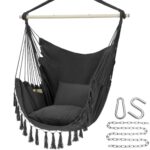 Y-STOP Macrame Hammock Chair with Cushions