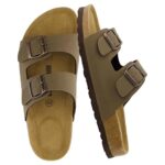CUSHIONAIRE Women's Cork Footbed Sandals - Brown