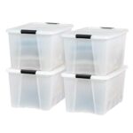IRIS USA 72 Qt Stackable Storage Bins, 4 Pack