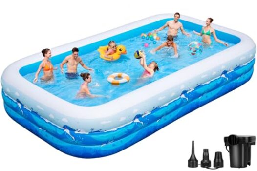 Large Inflatable Family Pool with Pump