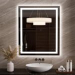 LOAAO 35.4"x29.9" LED Bathroom Mirror