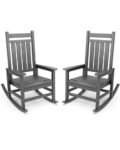 SERWALL Set of 2 Outdoor Rocking Chairs