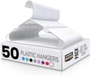 Utopia Home 50-Pack Plastic Hangers - White