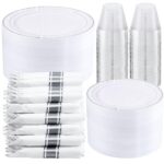 WELLIFE 350-Piece Elegant Disposable Dinnerware Set