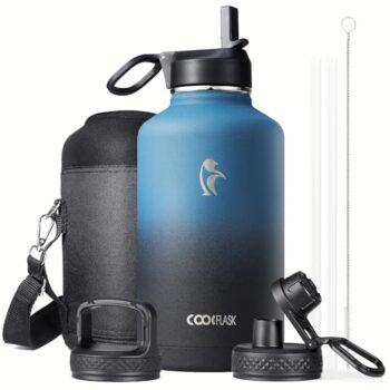 64 oz Insulated Water Bottle with Straw