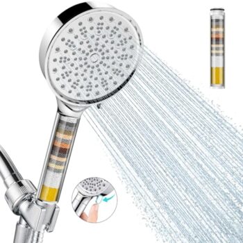 Filtered High Pressure Shower Head with Handheld