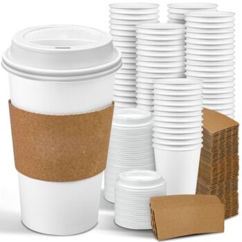 Ginkgo 100 Pack Disposable Insulated Coffee Cups