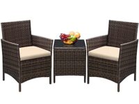 Greesum 3-Piece Outdoor Rattan Furniture Set