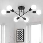 Modern 6-Light Sputnik Ceiling Chandelier