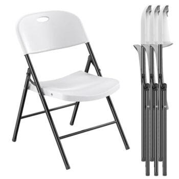 Nazhura Heavy Duty Folding Chairs, 4 Pack