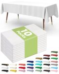Pureegg Disposable White Tablecloths 10 Pack