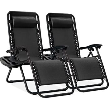 Set of 2 Adjustable Zero Gravity Chairs