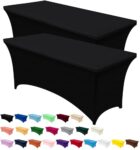 Utopia Kitchen 2-Pack Black Spandex Tablecloth