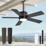 Waterproof Ceiling Fan with Light