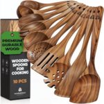 10-Piece Wooden Cooking Utensil Set