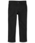 Boys Stretch Skinny Chino Pants - Black
