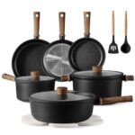 CAROTE 16pcs Nonstick Induction Cookware Set
