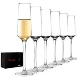 Elegant Hand Blown Champagne Flutes Set