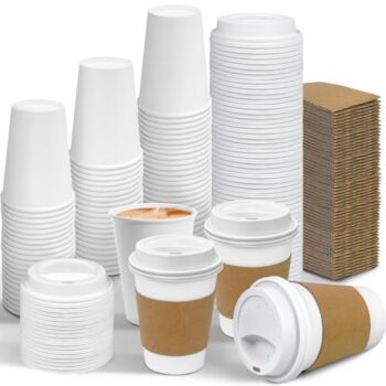 Ginkgo 100 Pack Disposable Travel Coffee Cups