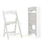 Hercules Folding Chair Set - White Resin