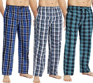 JupiterSecret Men's Lightweight Plaid Pajama Pants