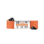 KTMC 15-Foot Outdoor Extension Cord - Orange