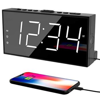 LED Alarm Clock with USB Charging