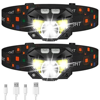 LHKNL Rechargeable LED Headlamp 2-Pack
