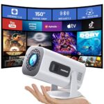 Mini WiFi Bluetooth Projector, 1080P, Portable