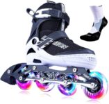 PAPAISON Light Up Adjustable Inline Skates
