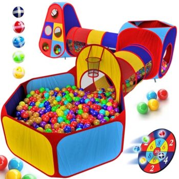 Playz 5pc Kids' Tents & Tunnels Set