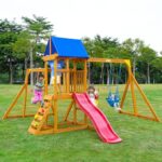 Suniboxi Wooden Swing Set with Monkey Bars