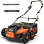 TIECTOWN 16-Inch 2-in-1 Electric Dethatcher