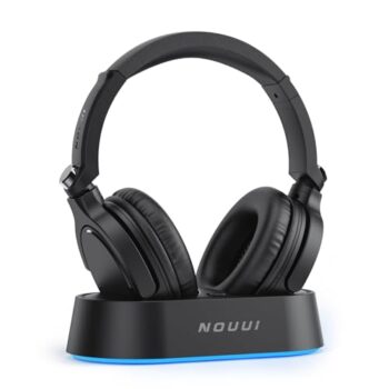 Wireless TV Headphones with Charging Base