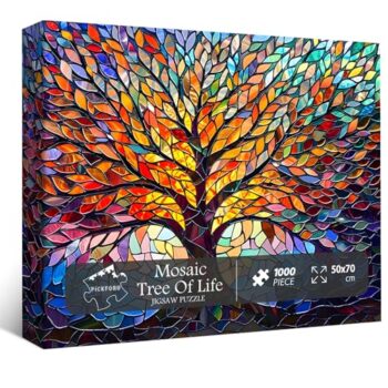1000-Piece Tree of Life Stained Glass Puzzle