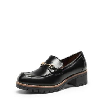 DREAM PAIRS Women's Chunky Loafers - Black