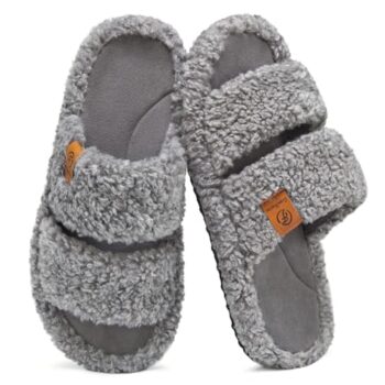 EverFoams Women's Fuzzy Memory Foam Slippers