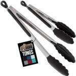 Gorilla Grip Heat Resistant Kitchen Tongs Set