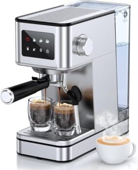 QJA Compact Espresso Machine with Frother