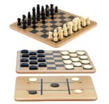 Regal Games Reversible Wooden Board: Chess & Checkers