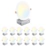 12 Pack Ultra-Thin Dimmable LED Recessed Lights