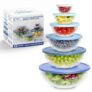 12 Pc Glass Mixing Bowl Set with Lids