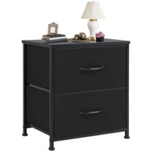 DUMOS Nightstand with 2 Fabric Drawers