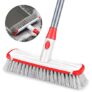 2 in 1 Long Handle Floor Scrubber Brush
