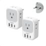 2 Pack USB C European Travel Adapter