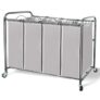 4-Section Rolling Laundry Sorter with Wheels