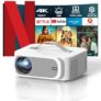 4K WiFi 6 Bluetooth Projector with Dolby Audio