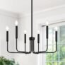 6-Light Black Farmhouse Chandelier